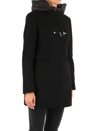 Fay Toggle Coat Black