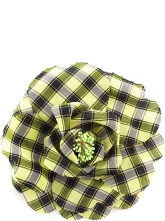 Philosophy di Lorenzo Serafini Oversize Flower Bijoux Brooch In Taffeta