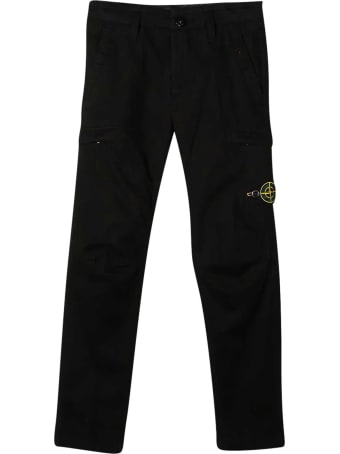 Stone Island Junior Stone Island Black Trousers