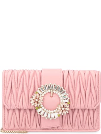 Miu Miu Miu Lady Quilted Leather Clutch