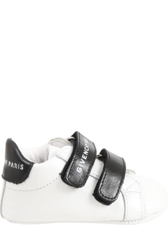 Givenchy White Shoes For Babykids With Logo