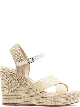 Jimmy Choo Dellena Beige Rope Wedges