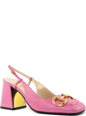 Gucci Pink Leather Slingback