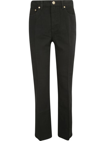 Tory Burch Printed Boot-cut Denim Trousers