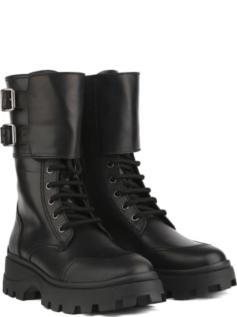 Miu Miu Mid-calf Buckle Strap Boots