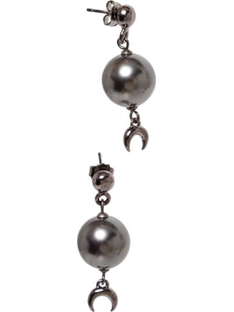 Marine Serre Metal Moon Earrings