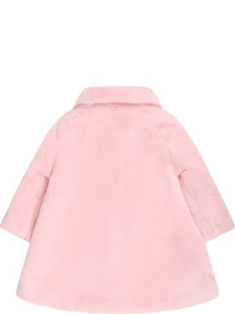 Blumarine Pink Faux-fur For Babygirl