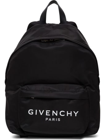 Givenchy Black Nylon Backpack With Logo