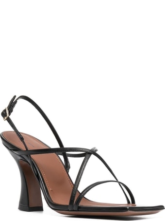 L'Autre Chose Strappy Sandals In Black Leather