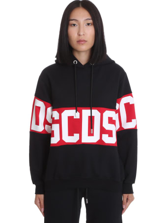 GCDS Sweatshirt In Black Cotton