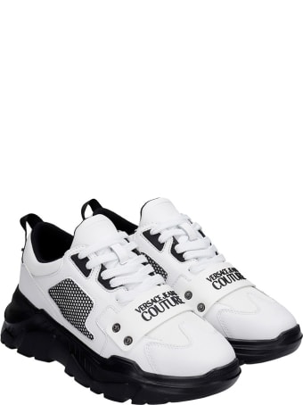 Versace Jeans Couture Sneakers In White Rubber/plasic