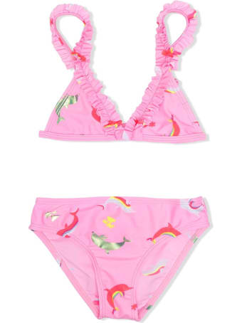 Billieblush Swimsuit With Print And Ruches