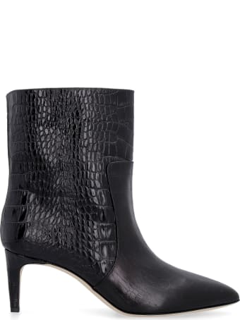 Paris Texas Croco-print Leather Ankle Boots