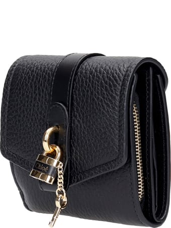 Chloé Aby Wallet In Black Leather