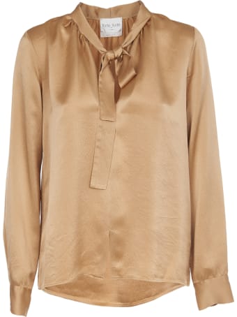 Forte_Forte Camel Silk Satin Shirt