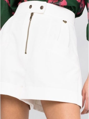 TwinSet White Linen Shorts