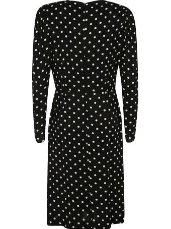 RED Valentino Polka-dot V-neck Dress