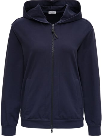 Brunello Cucinelli Blue Cotton Sweatshirt
