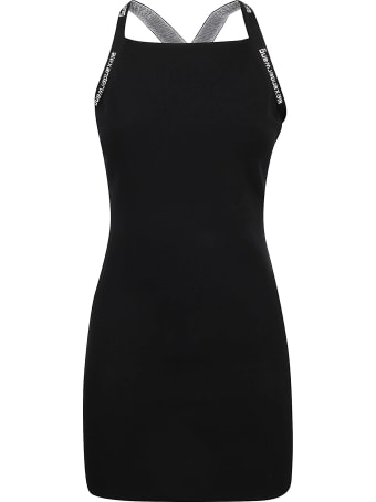 Alexander Wang Bodycon Tank Dress W/logo Jacquard Trims