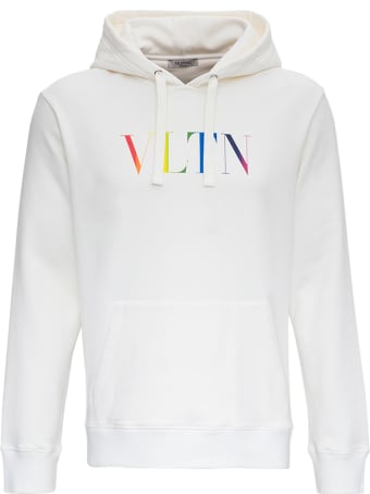 Valentino Jersey Hoodie With Vltn Logo Print