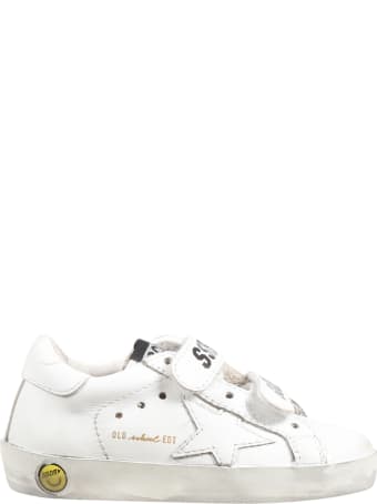 Golden Goose White ''old School'' Sneaker For Kids