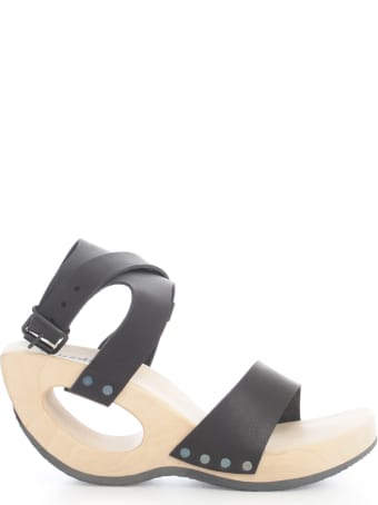 Trippen Open Toe Sandal W/strap On Ankle And Holed Heel
