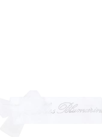 Blumarine White Hairband For Babygirl