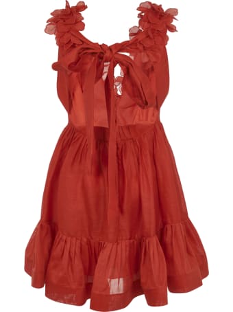 Zimmermann Floral Applique Sleeveless Dress