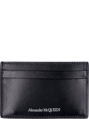 Alexander McQueen Logo Detail Leather Card Holder