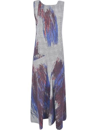 Y's Distressed Check Sleeveless Dress
