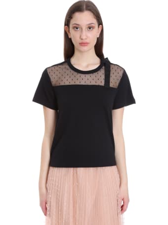 RED Valentino T-shirt In Black Cotton