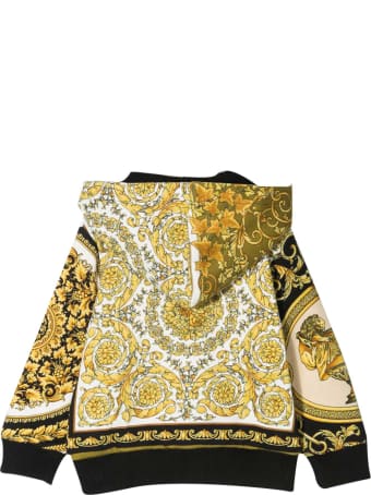 Young Versace Baroque Print Hoodie