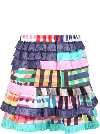 Tia Cibani Multicolor Skirt For Girl