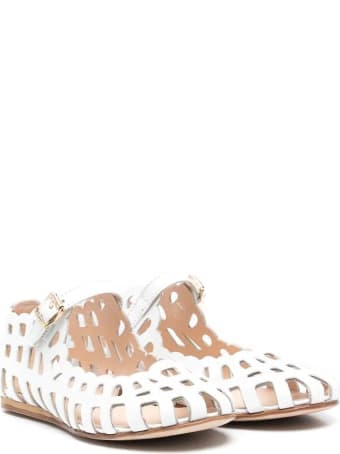 MiMiSol White Perforated Ballerina