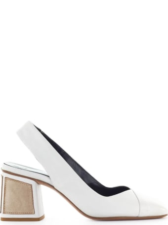 Fiori Francesi White Leather Slingback Pump