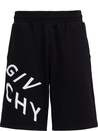 Givenchy Refracted Bermuda In Jersey With Logo Print