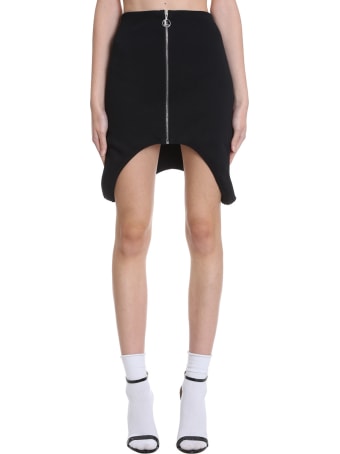 Lourdes Skirt In Black Cotton And Nylon
