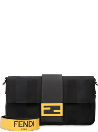 Fendi Baguette Nylon And Leather Bag