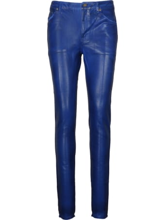 Saint Laurent Vinyle Shiny 5 Pockets Jeans