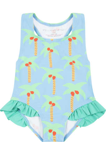 Stella McCartney Kids Light Blue Swimsuit For Babygirl