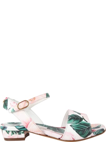 Dolce & Gabbana White Sandals For Girl