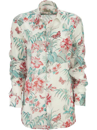 Etro Flower-print Cotton Shirt Natural