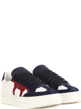 Salvatore Ferragamo Multicolor Leather Sneakers With Suede Details