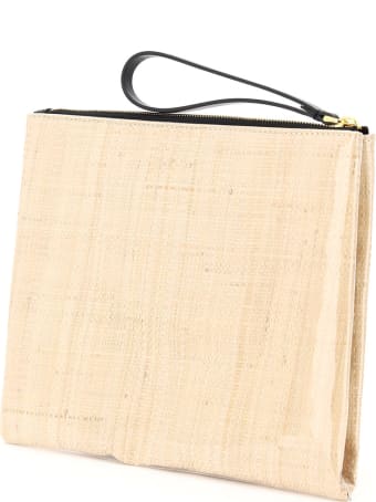 Marni Glossy Grip Raffia Pouch