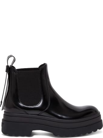 RED Valentino Chunky Boots In Black Leather