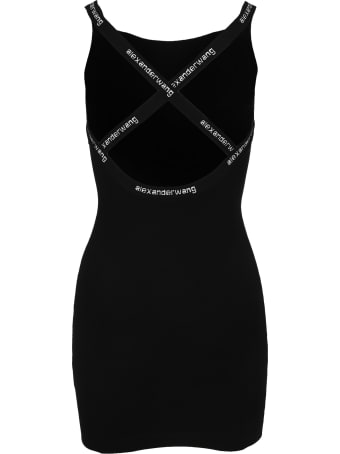T by Alexander Wang Logo Trim Bodycon Dress