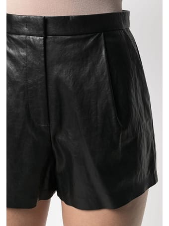 Pinko Black Leatheret Shorts