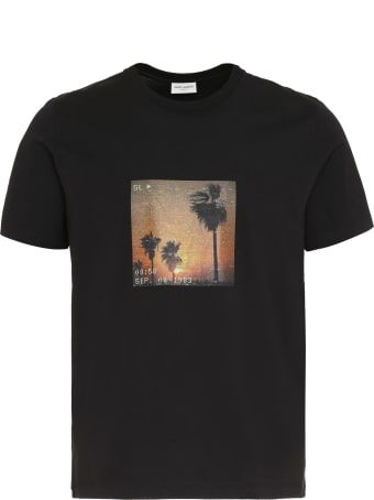 Saint Laurent Printed Cotton T-shirt
