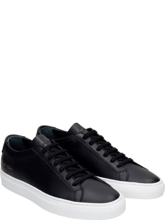 Common Projects Achille Sneakers In Black Leather