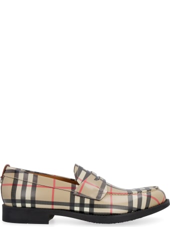 Burberry Printed Leather Loafers